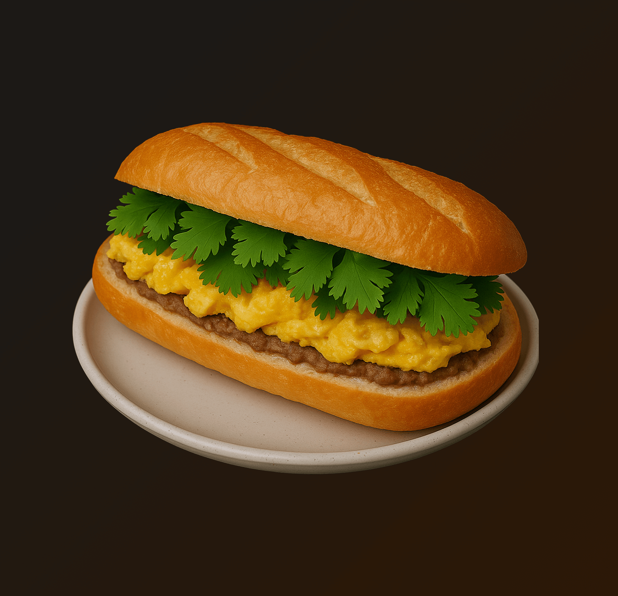 Scrambled Eggs Banh Mi