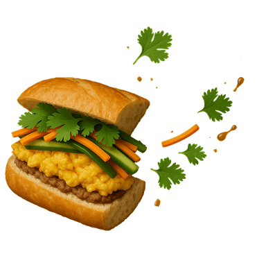 Scrambled Eggs Banh Mi